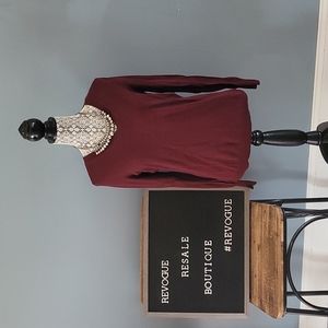 Maroon V-Neck Sweater